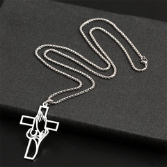 Christian Stainless Steel Bible Cross Chain Necklace – Men's Religious Prayer Jewelry & Gift - YanaChi Store