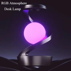 LED Moon Mood Lamp – Suspended Rotating RGB Light with Wireless Charging - YanaChi Store