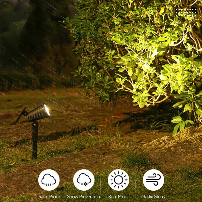 Solar-Powered Spotlights – 9 LEDs, IP65 Waterproof, Perfect for Driveways and Lawns - YanaChi Store