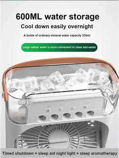 Xiaomi 3-in-1 Portable Fan & Air Cooler with LED Night Light - Adjustable for Home & Office Us