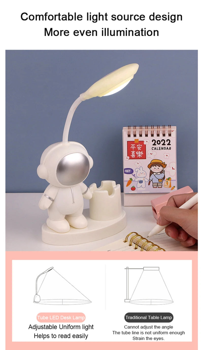 Creative Kids' Astronaut Table Lamp – Adjustable Color With A Practical Design - YanaChi Store