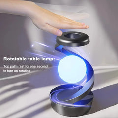 LED Moon Mood Lamp – Suspended Rotating RGB Light with Wireless Charging - YanaChi Store