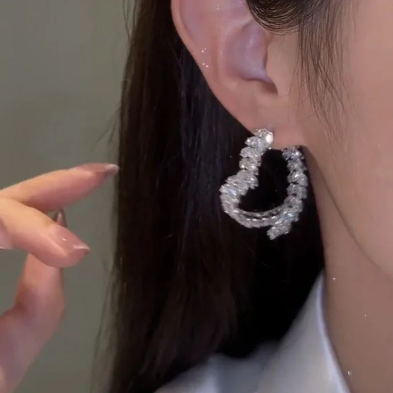 Luxury Wheat Leaf Zircon Drop Earrings – Romantic Jewelry for Women & Girls - YanaChi Store