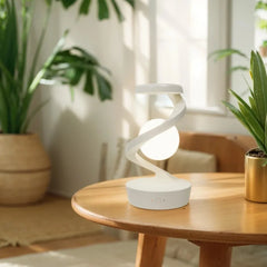 LED Moon Mood Lamp – Suspended Rotating RGB Light with Wireless Charging - YanaChi Store