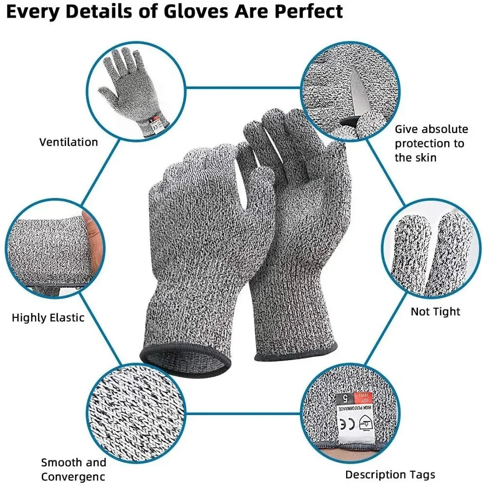 High-Performance Cut-Resistant Gloves – Durable Protection for Kitchens, Glass, and Gardening Tasks - YanaChi Store