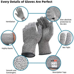 High-Performance Cut-Resistant Gloves – Durable Protection for Kitchens, Glass, and Gardening Tasks - YanaChi Store