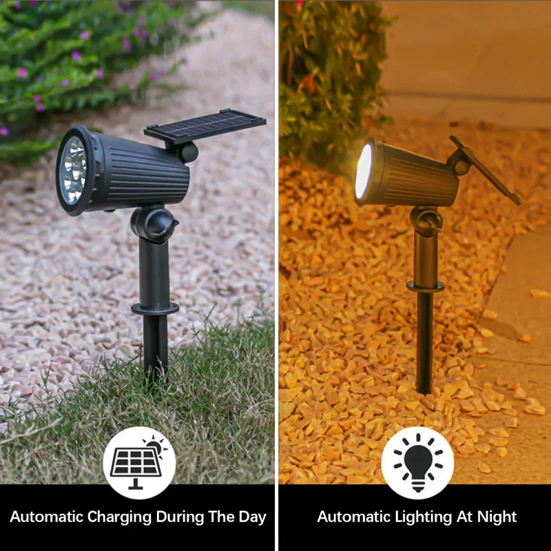 Solar-Powered Spotlights – 9 LEDs, IP65 Waterproof, Perfect for Driveways and Lawns - YanaChi Store