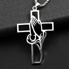 Christian Stainless Steel Bible Cross Chain Necklace – Men's Religious Prayer Jewelry & Gift - YanaChi Store