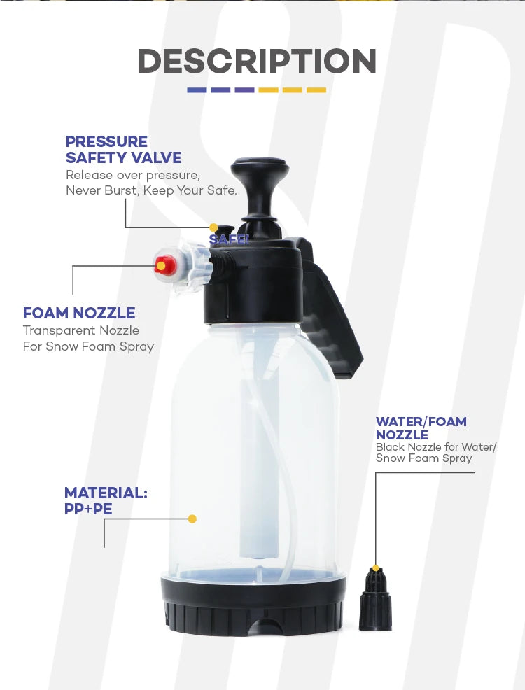 3-in-1 Versatile Sprayer: 2L Hand Pump for Garden, Lawn & Car Detailing - YanaChi Store