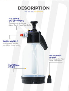 3-in-1 Versatile Sprayer: 2L Hand Pump for Garden, Lawn & Car Detailing - YanaChi Store