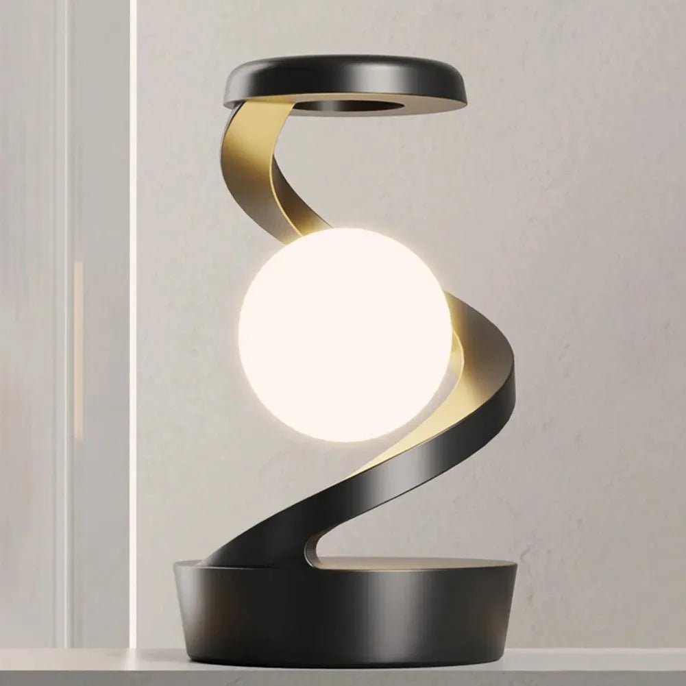 LED Moon Mood Lamp – Suspended Rotating RGB Light with Wireless Charging - YanaChi Store