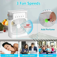 Xiaomi 3-in-1 Portable Fan & Air Cooler with LED Night Light - Adjustable for Home & Office Us