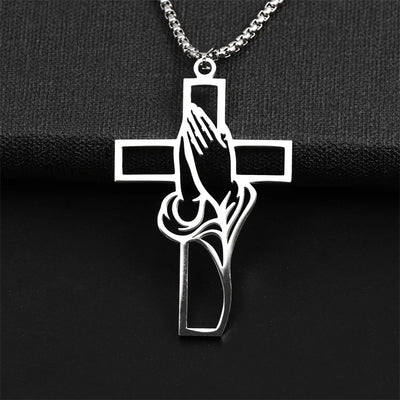 Christian Stainless Steel Bible Cross Chain Necklace – Men's Religious Prayer Jewelry & Gift - YanaChi Store