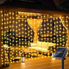 Waterproof Solar Curtain Fairy Lights – Perfect for Weddings, Parties & Outdoor Decor - YanaChi Store