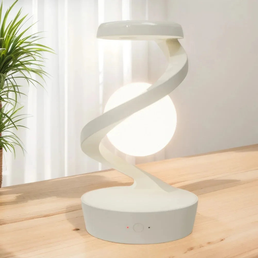 LED Moon Mood Lamp – Suspended Rotating RGB Light with Wireless Charging - YanaChi Store