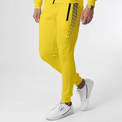 Men's Tracksuit Set: Hooded Zipper Jacket & Jogging Pants for Spring & Autumn