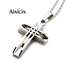 High-Fashion Stainless Steel Jesus Cross Pendant Necklace – Trendy Religious Jewelry - YanaChi Store