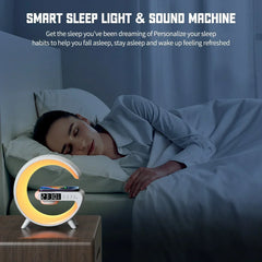 Wireless Charging Station with Bluetooth 5.0 Speaker, RGB Lights & Alarm Clock - YanaChi Store