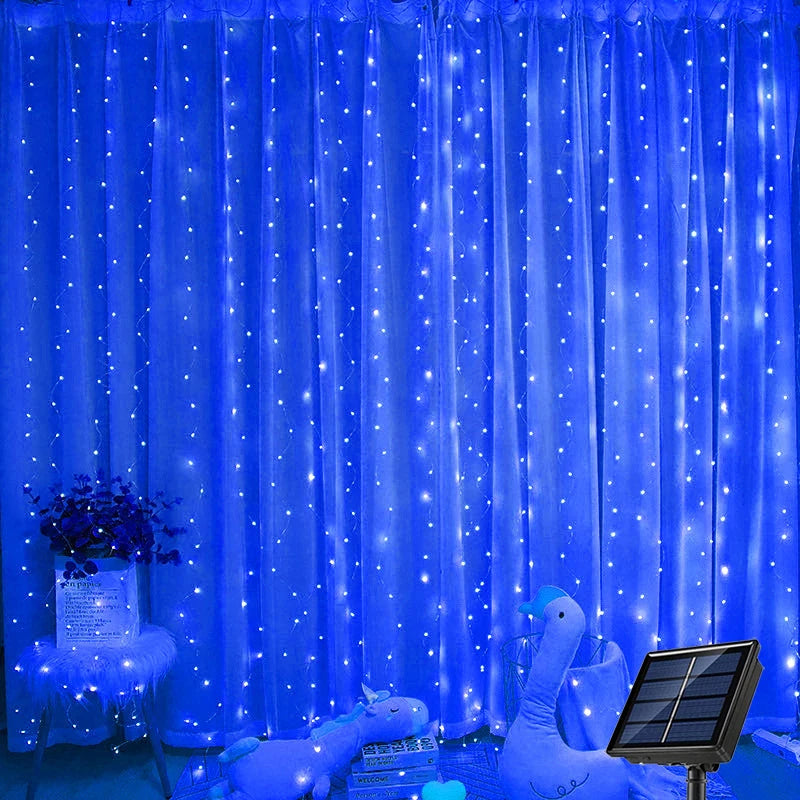 Waterproof Solar Curtain Fairy Lights – Perfect for Weddings, Parties & Outdoor Decor - YanaChi Store