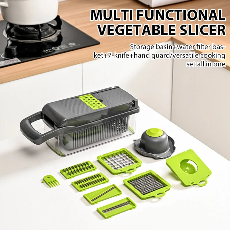 16PCS Multifunctional Fruit & Vegetable Chopper and Grater – Kitchen Tool - YanaChi Store