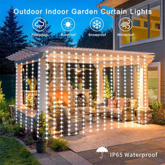 Waterproof Solar Curtain Fairy Lights – Perfect for Weddings, Parties & Outdoor Decor - YanaChi Store