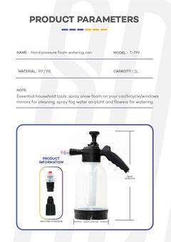 3-in-1 Versatile Sprayer: 2L Hand Pump for Garden, Lawn & Car Detailing - YanaChi Store