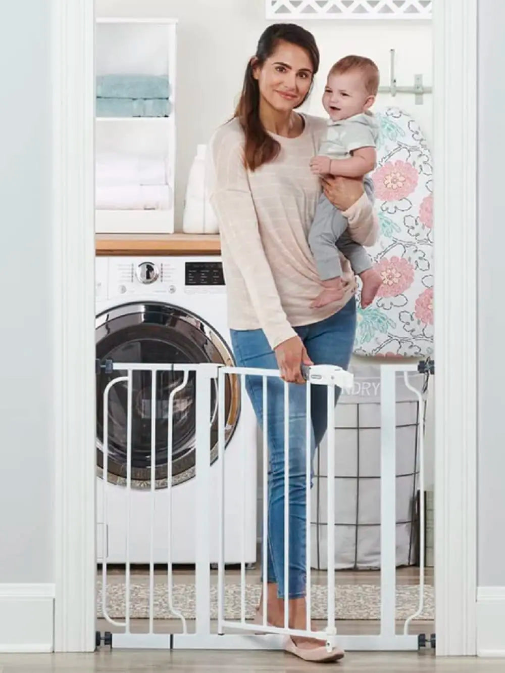 Walk Thru Baby Gate - 38.5" Adjustable Width and Easy Install - YanaChi Store