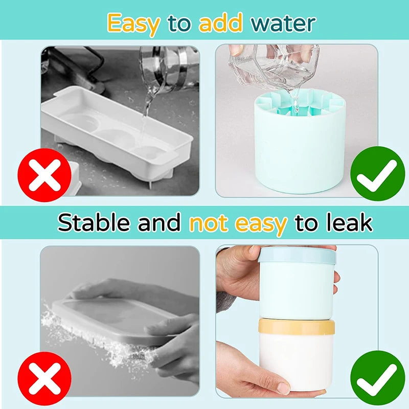 Silicone Ice Cube Mold - Compact, Quick Freeze, and Multi-Functional - YanaChi Store