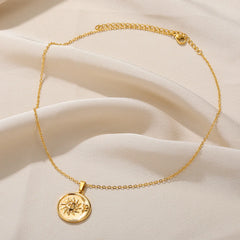 Exquisite Bohemian Clavicle Necklace – Stainless Steel Sun & Moon Pendant - YanaChi Store