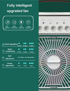 Xiaomi 3-in-1 Portable Fan & Air Cooler with LED Night Light - Adjustable for Home & Office Us