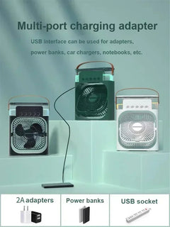 Xiaomi 3-in-1 Portable Fan & Air Cooler with LED Night Light - Adjustable for Home & Office Us