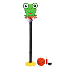 Basketball Playing Set - Height Adjustable Frog Pattern Hoop for Kids - YanaChi Store