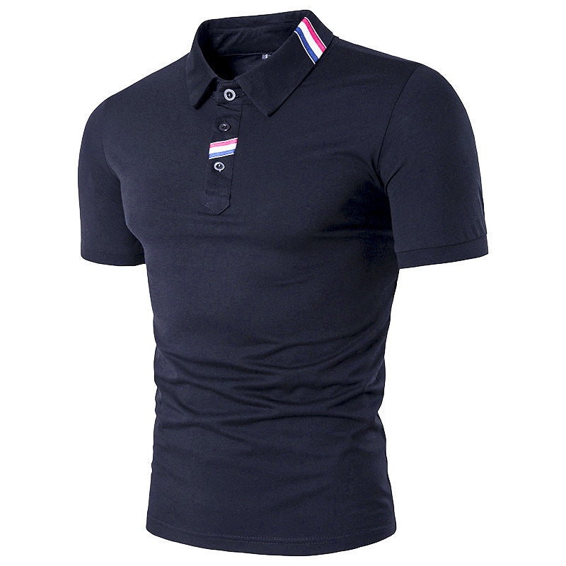 Men’s British Style Solid Color Polo Shirt – Timeless Comfort for Daily Wear - YanaChi Store