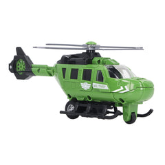 Diecast Helicopter Model - Simulated Alloy Inertia Airplane Toy for Kids (8.9in) - YanaChi Store