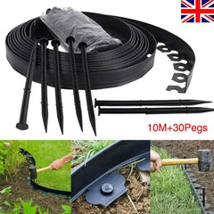 10m Lawn Border With 30 Plastic Stakes Garden Border For Paths, Driveways, Flowers And Plants - YanaChi Store