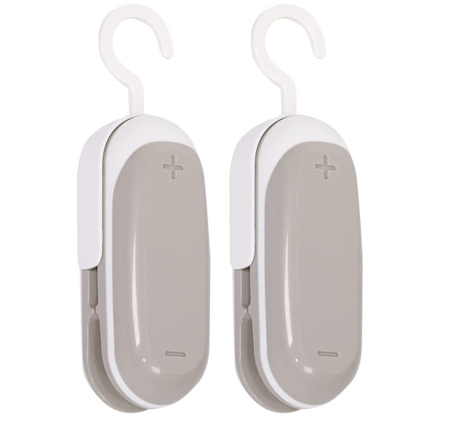 2PACK Mini Bag Sealer, Portable Heat Vacuum Sealers Plastic Sealer, 2 In 1 Heat Seal And Cutter Mini Food Sealer For Plastic Bags Food Storag - YanaChi Store