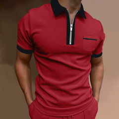 Men's Cotton Polo T-Shirt – Slim Pocket Design, European & American Style - YanaChi Store