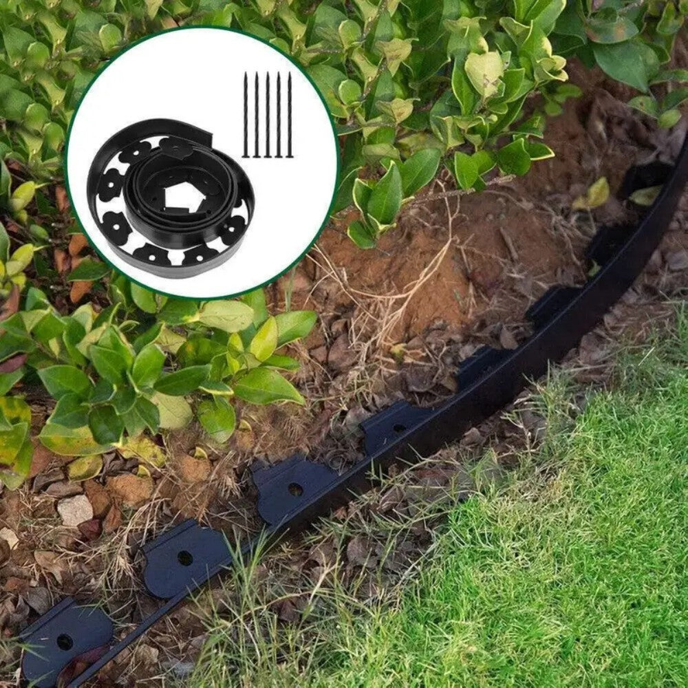 10m Lawn Border With 30 Plastic Stakes Garden Border For Paths, Driveways, Flowers And Plants - YanaChi Store