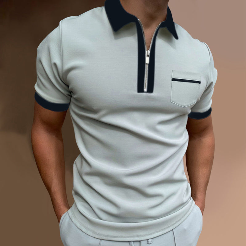 Men's Cotton Polo T-Shirt – Slim Pocket Design, European & American Style - YanaChi Store
