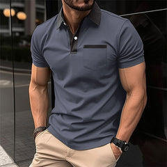 Men's Fashion Lapel Pocket Polo T-Shit - YanaChi Store