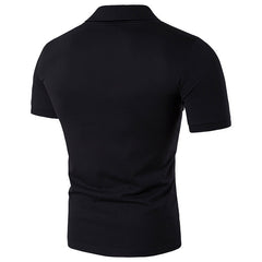 Men’s British Style Solid Color Polo Shirt – Timeless Comfort for Daily Wear - YanaChi Store