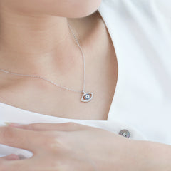 Sterling Silver Eye Pendant - Modern Sophistication with an Edge - YanaChi Store