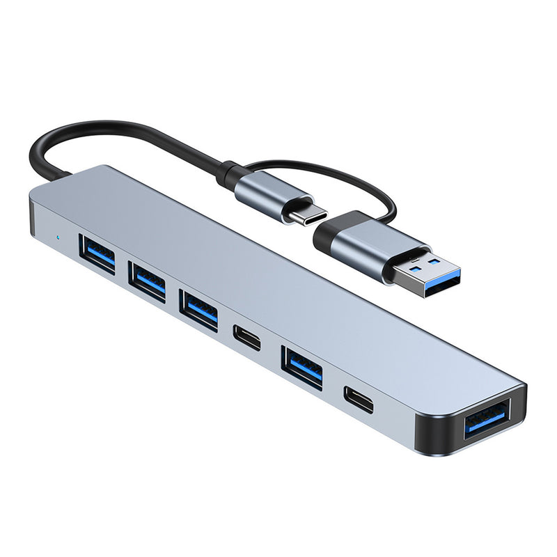 7 in 1 Type C Hub 5W Charging Plug and Play Aluminum Alloy USB Docking Station for Keyboards PC - YanaChi Store