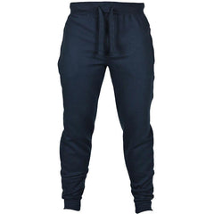 Men's Solid Color Drawstring Fleece Casual Pants – Full-Length Pencil Style - YanaChi Store