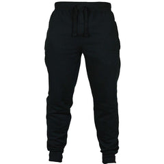 Men's Solid Color Drawstring Fleece Casual Pants – Full-Length Pencil Style - YanaChi Store