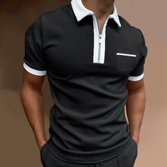 Men's Cotton Polo T-Shirt – Slim Pocket Design, European & American Style - YanaChi Store