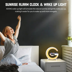 Wireless Charging Station with Bluetooth 5.0 Speaker, RGB Lights & Alarm Clock - YanaChi Store
