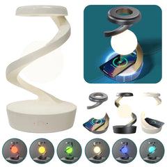 LED Moon Mood Lamp – Suspended Rotating RGB Light with Wireless Charging - YanaChi Store