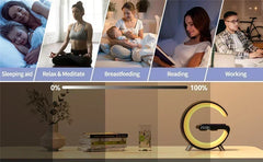 Wireless Charging Station with Bluetooth 5.0 Speaker, RGB Lights & Alarm Clock - YanaChi Store