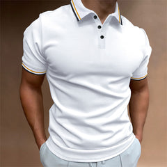 Men's Slim Fit Striped Short-Sleeve Shirt – Perfect Blend of Style and Comfort - YanaChi Store